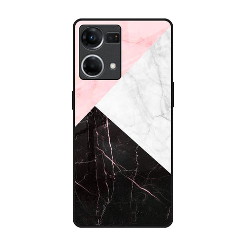 Marble Collage Art OPPO F21 Pro Glass Back Cover Online