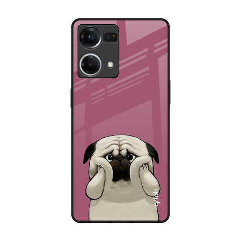 Funny Pug Face OPPO F21 Pro Glass Back Cover Online