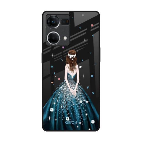 Queen Of Fashion OPPO F21 Pro Glass Back Cover Online