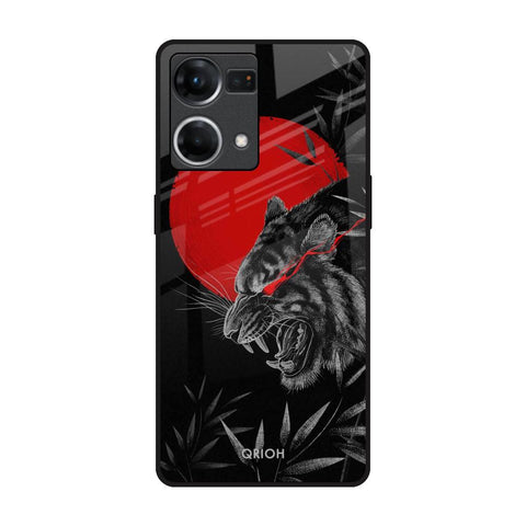 Red Moon Tiger OPPO F21 Pro Glass Back Cover Online