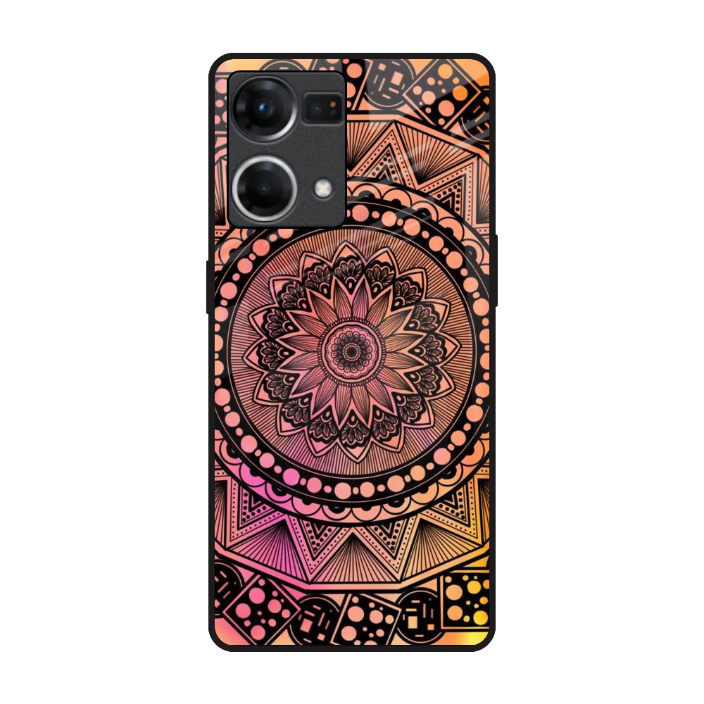 Floral Mandala OPPO F21 Pro Glass Back Cover Online