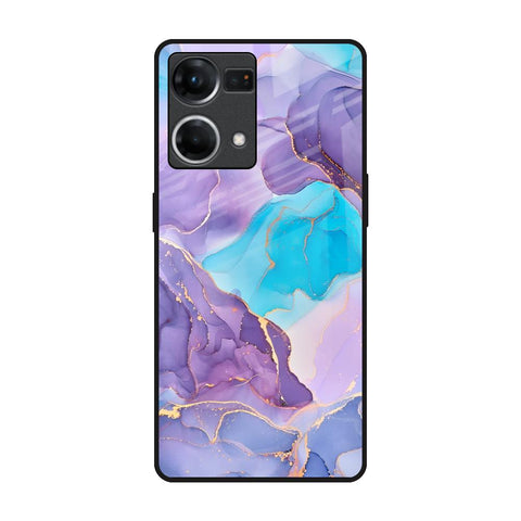 Alcohol ink Marble OPPO F21 Pro Glass Back Cover Online