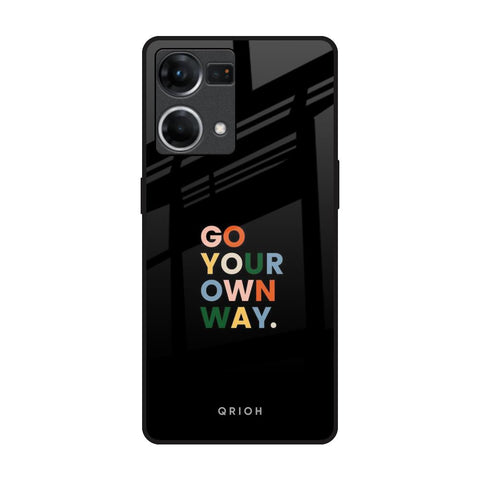Go Your Own Way OPPO F21 Pro Glass Back Cover Online