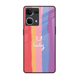 Lucky Abstract OPPO F21 Pro Glass Back Cover Online