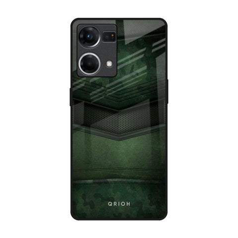 Green Leather OPPO F21 Pro Glass Back Cover Online