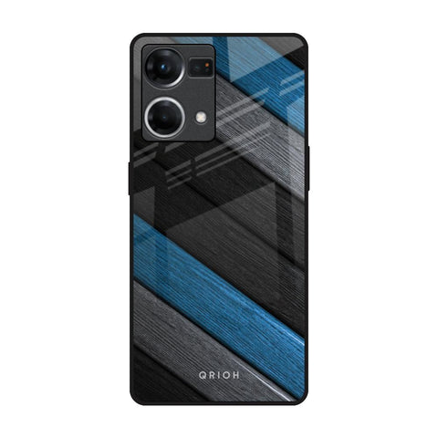 Multicolor Wooden Effect OPPO F21 Pro Glass Back Cover Online