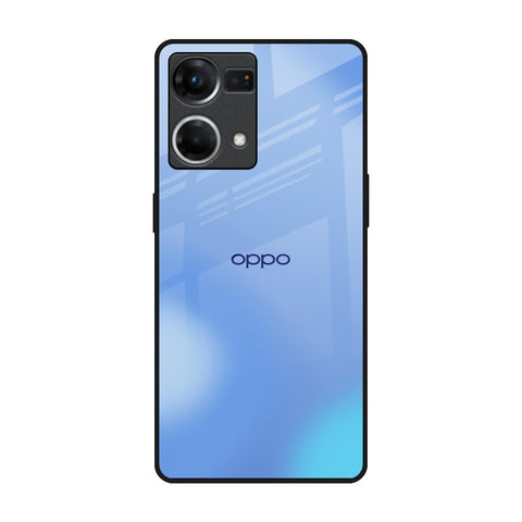 Vibrant Blue Texture OPPO F21 Pro Glass Back Cover Online