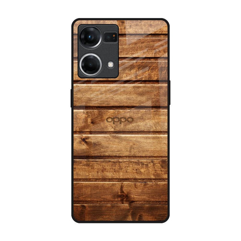 Wooden Planks OPPO F21 Pro Glass Back Cover Online