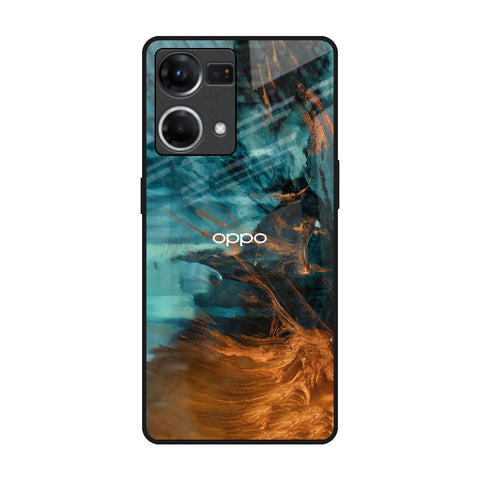 Golden Splash OPPO F21 Pro Glass Back Cover Online