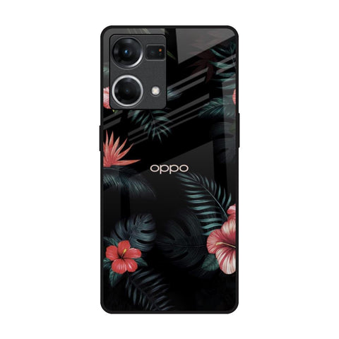 Tropical Art Flower OPPO F21 Pro Glass Back Cover Online