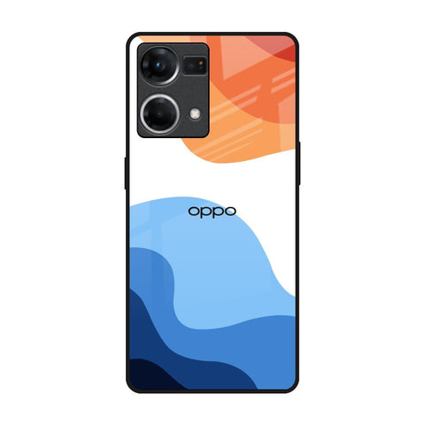 Wavy Color Pattern OPPO F21 Pro Glass Back Cover Online
