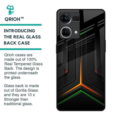 Modern Ultra Chevron Glass Case for OPPO F21 Pro