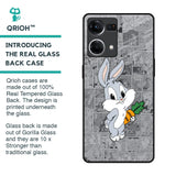 Cute Baby Bunny Glass Case for OPPO F21 Pro