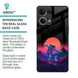 Retro Astronaut Glass Case for OPPO F21 Pro