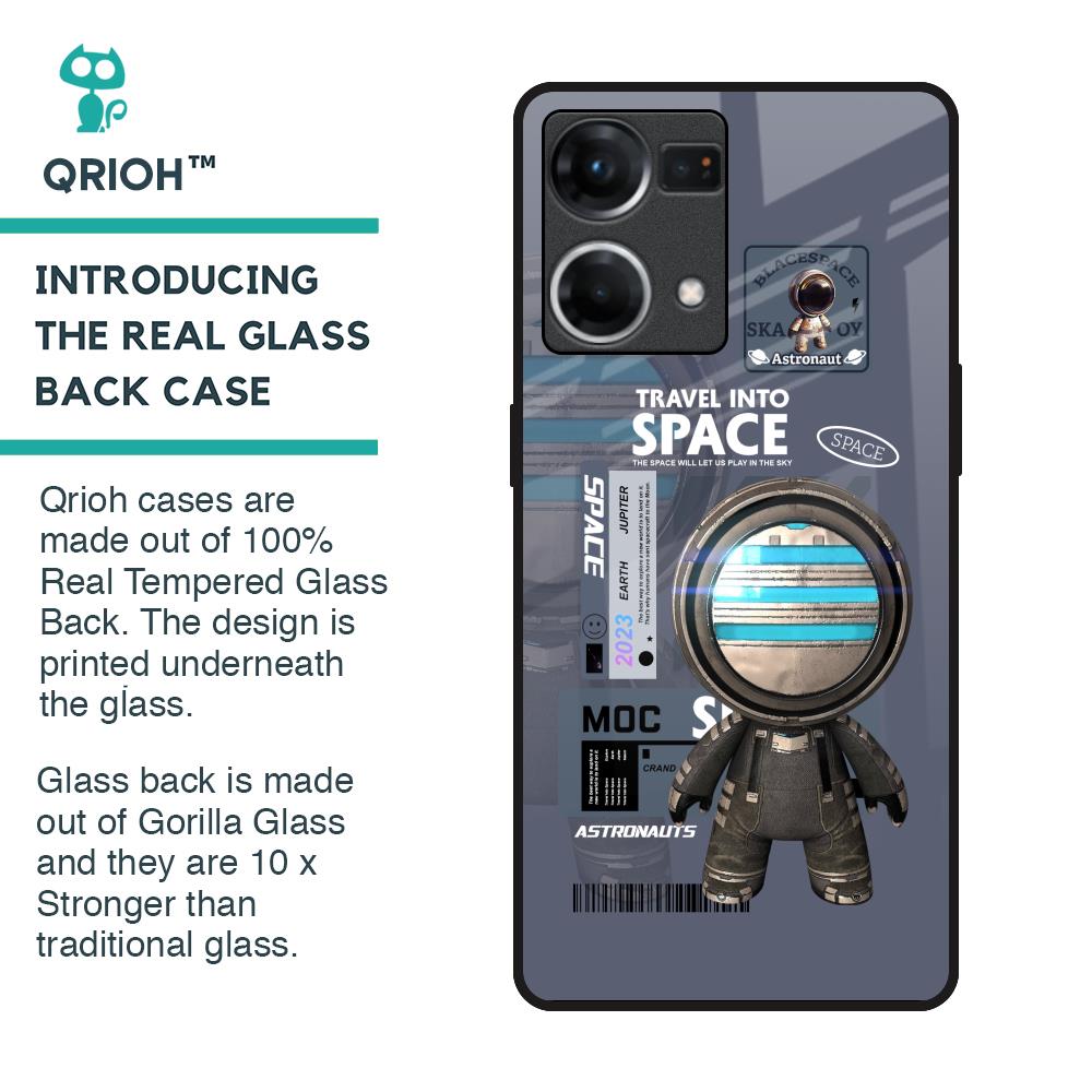 Space Travel Glass Case for OPPO F21 Pro