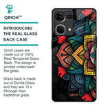 Retro Gorgeous Flower Glass Case for OPPO F21 Pro