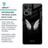 White Angel Wings Glass Case for OPPO F21 Pro