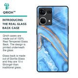 Vibrant Blue Marble Glass Case for OPPO F21 Pro