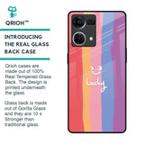 Lucky Abstract Glass Case for OPPO F21 Pro