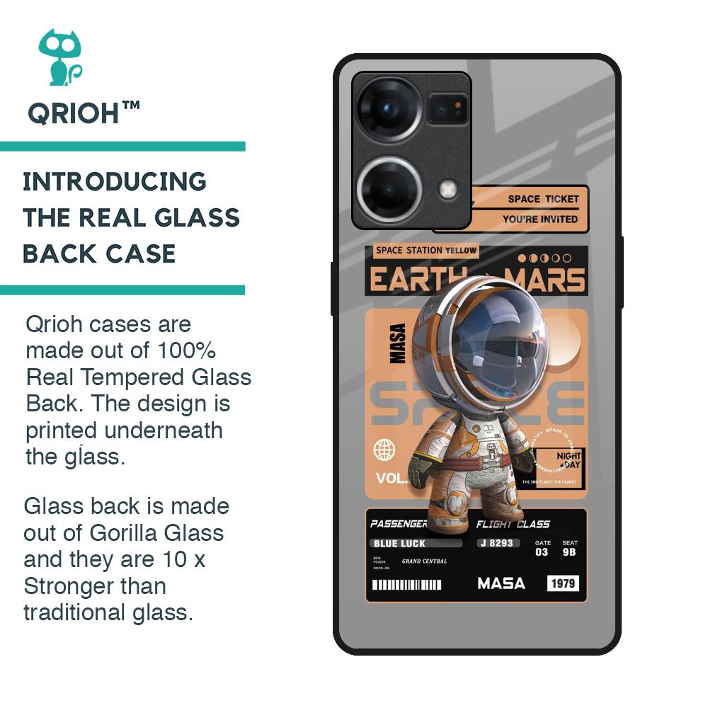 Space Ticket Glass Case for OPPO F21 Pro