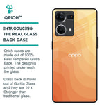 Orange Curve Pattern Glass Case for OPPO F21 Pro