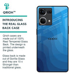 Blue Wave Abstract Glass Case for OPPO F21 Pro