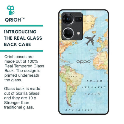 Fly Around The World Glass Case for OPPO F21 Pro