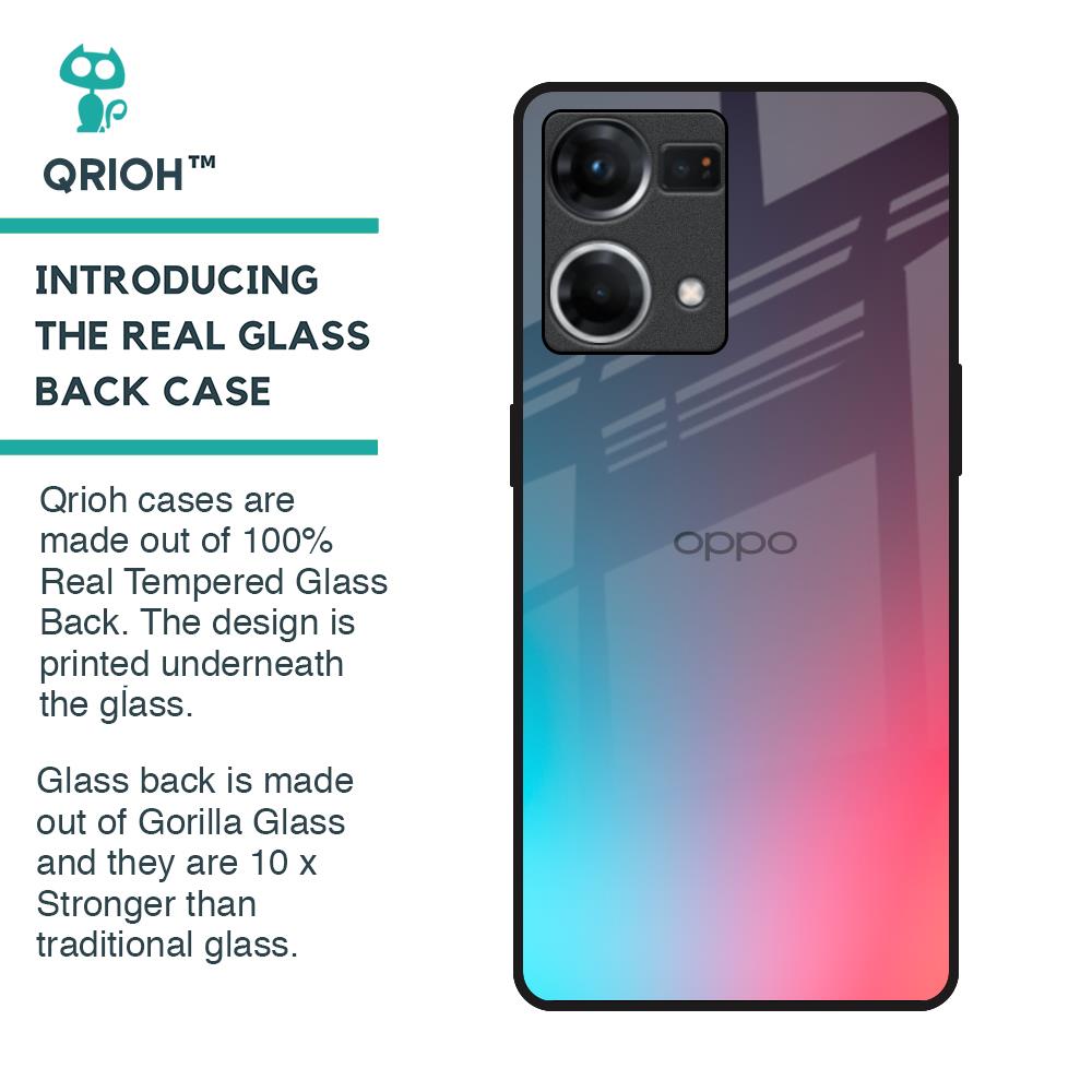 Rainbow Laser Glass Case for OPPO F21 Pro