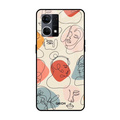 Abstract Faces OPPO F21 Pro 4G Glass Cases & Covers Online