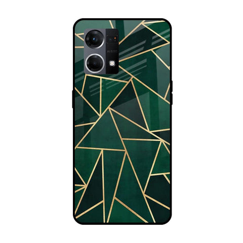 Abstract Green OPPO F21 Pro 4G Glass Cases & Covers Online