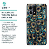 Peacock Feathers Glass case for OPPO F21 Pro