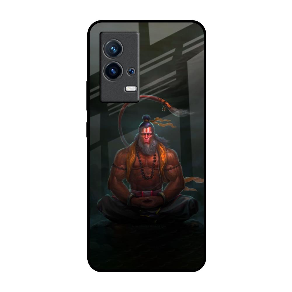 Lord Hanuman Animated IQOO 9 5G Glass Back Cover Online