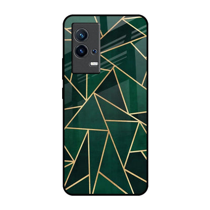 Abstract Green IQOO 9 5G Glass Back Cover Online