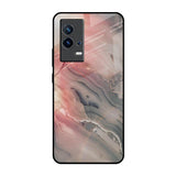 Pink And Grey Marble IQOO 9 5G Glass Back Cover Online