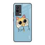 Adorable Cute Kitty IQOO 9 5G Glass Back Cover Online