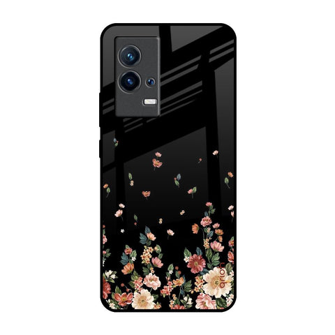 Floating Floral Print IQOO 9 5G Glass Back Cover Online