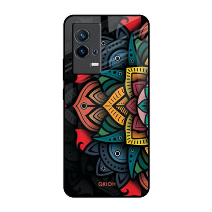 Retro Gorgeous Flower IQOO 9 5G Glass Back Cover Online