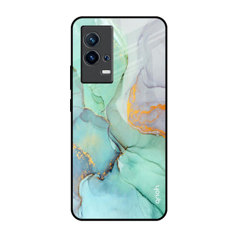 Green Marble IQOO 9 5G Glass Back Cover Online