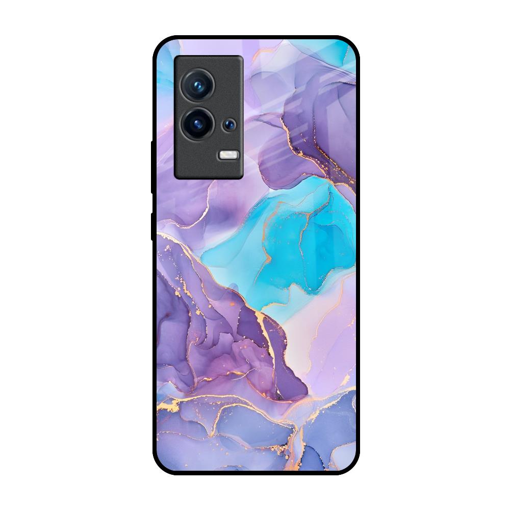 Alcohol ink Marble IQOO 9 5G Glass Back Cover Online