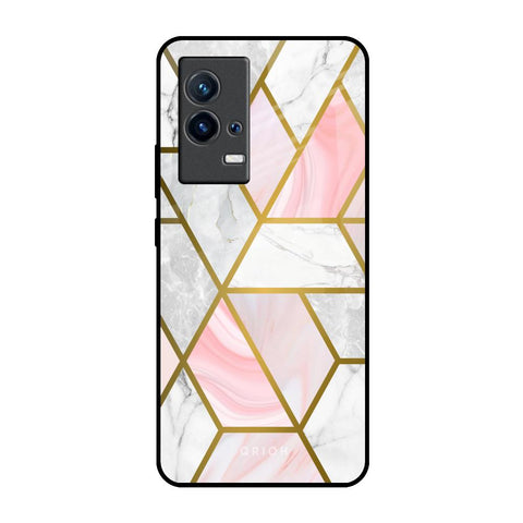 Geometrical Marble IQOO 9 5G Glass Back Cover Online