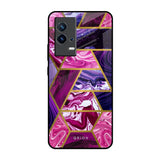 Electroplated Geometric Marble IQOO 9 5G Glass Back Cover Online