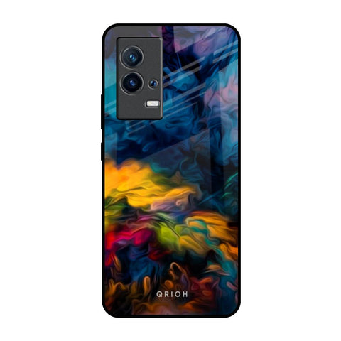 Multicolor Oil Painting IQOO 9 5G Glass Back Cover Online