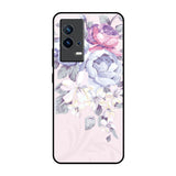 Elegant Floral IQOO 9 5G Glass Back Cover Online