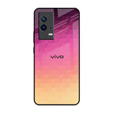 Geometric Pink Diamond IQOO 9 5G Glass Back Cover Online