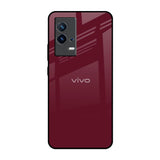 Classic Burgundy IQOO 9 5G Glass Back Cover Online