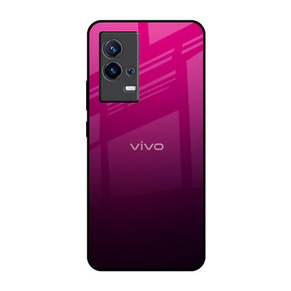 Purple Ombre Pattern IQOO 9 5G Glass Back Cover Online