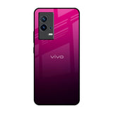 Purple Ombre Pattern IQOO 9 5G Glass Back Cover Online