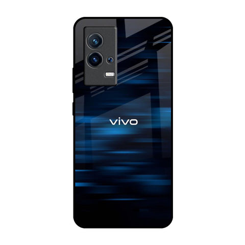 Blue Rough Abstract IQOO 9 5G Glass Back Cover Online