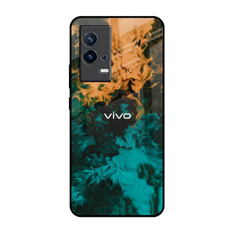 Watercolor Wave IQOO 9 5G Glass Back Cover Online