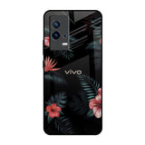 Tropical Art Flower IQOO 9 5G Glass Back Cover Online